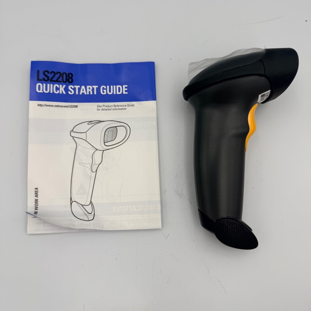 Zebra Symbol LS2208 Barcode Scanner Black Yellow Laser Handheld LS2208-SR20007NA